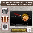 Equator Advanced Appliances Portable Dual Burner Induction Cooktop with Handle