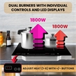 Equator Advanced Appliances Portable Dual Burner Induction Cooktop with Handle