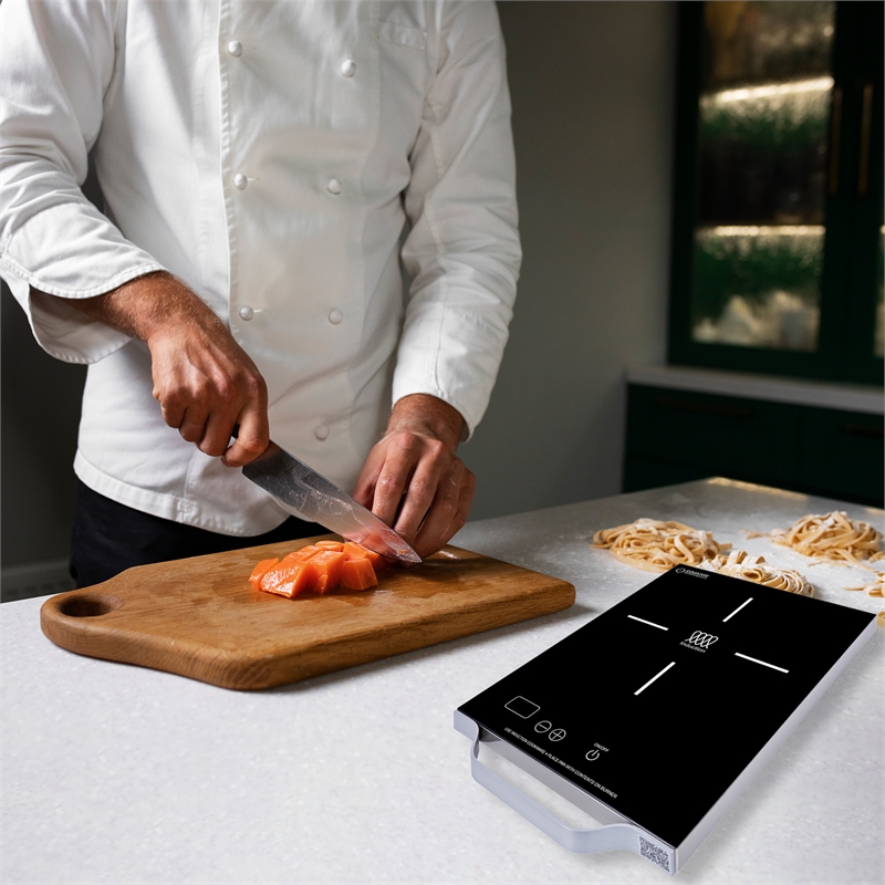 Equator 11inch Portable Single-Burner Induction Cooktop - with Handle in Black