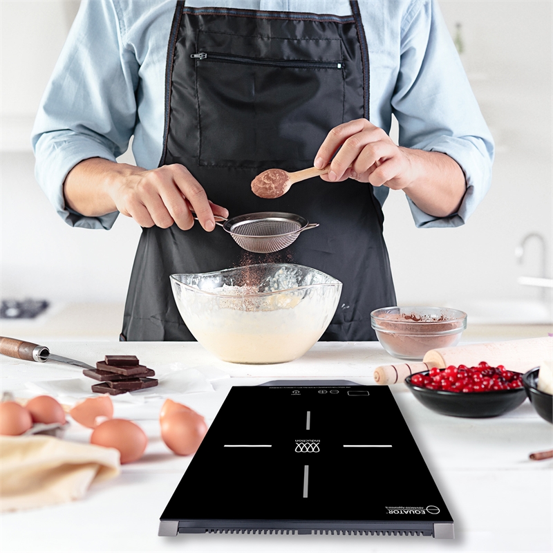 Equator 11inch Portable Single-Burner Induction Cooktop - with Handle in Black