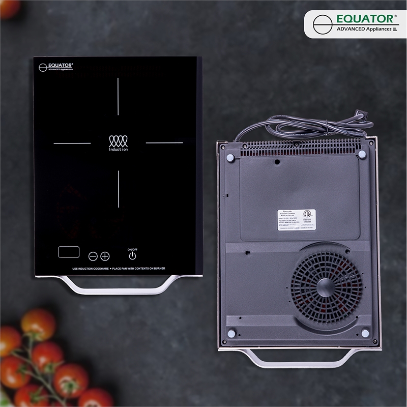 Equator 11inch Portable Single-Burner Induction Cooktop - with Handle in Black