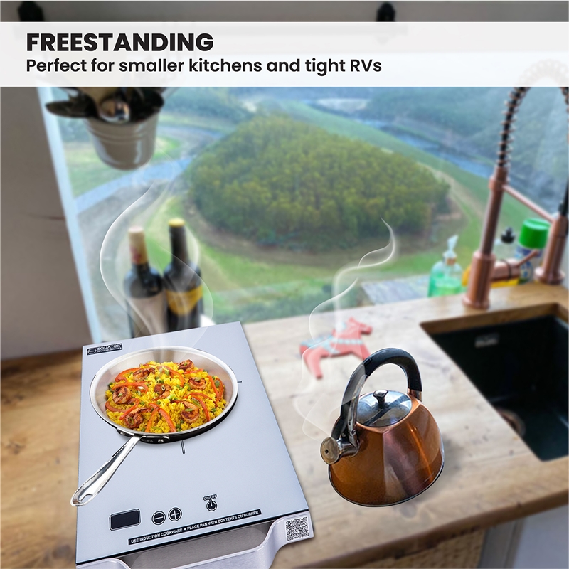 Equator 11inch Portable Single-Burner Induction Cooktop - with Handle in Black