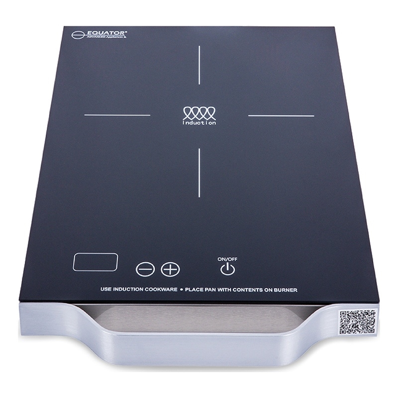 Equator 11inch Portable Single-Burner Induction Cooktop - with Handle in Black