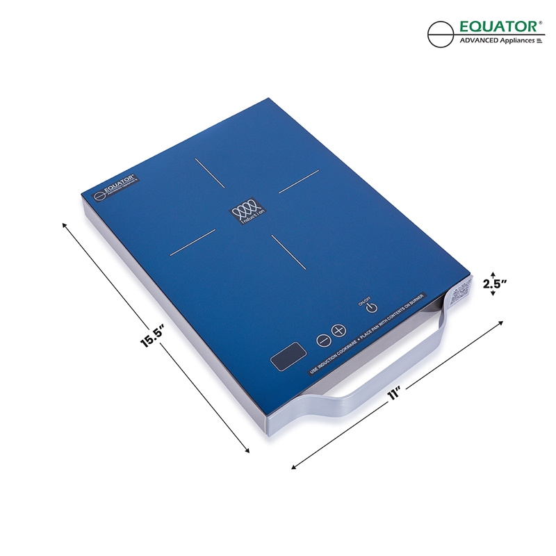 Equator 11inch Portable Single-Burner Induction Cooktop - with Handle in Blue