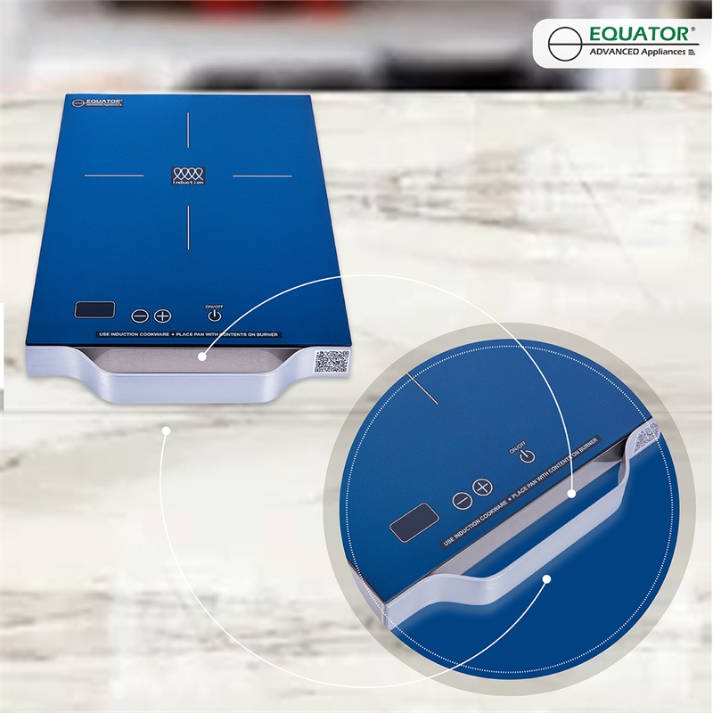 Equator 11inch Portable Single-Burner Induction Cooktop - with Handle in Blue