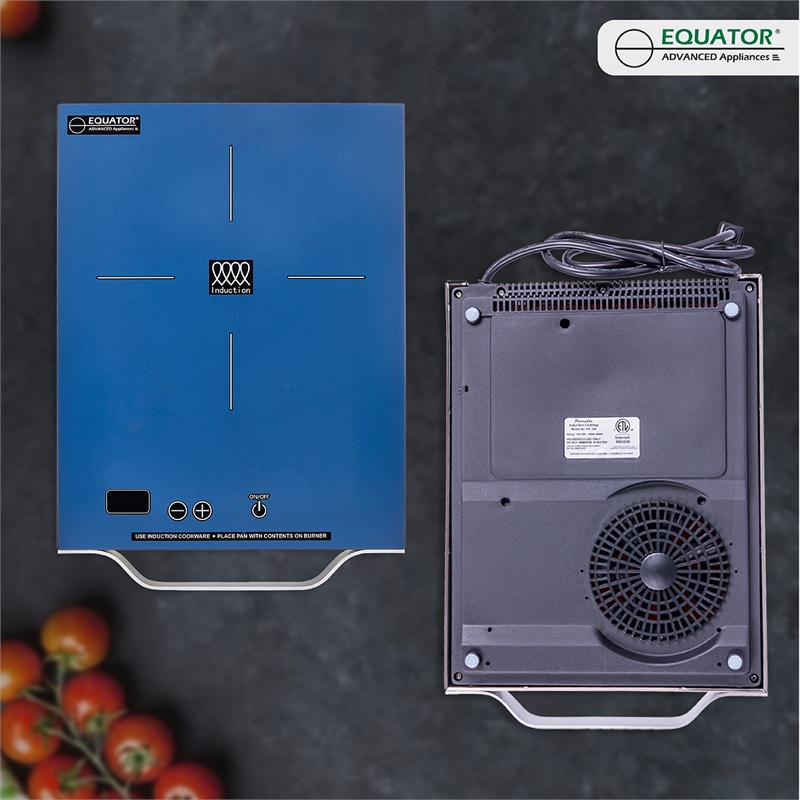 Equator 11inch Portable Single-Burner Induction Cooktop - with Handle in Blue