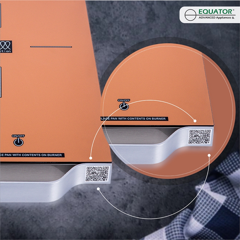 Equator 11inch Portable Single-Burner Induction Cooktop - with Handle in Copper