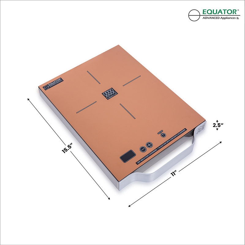 Equator 11inch Portable Single-Burner Induction Cooktop - with Handle in Copper