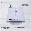 Equator 11inch Portable Single-Burner Induction Cooktop - with Handle in Silver