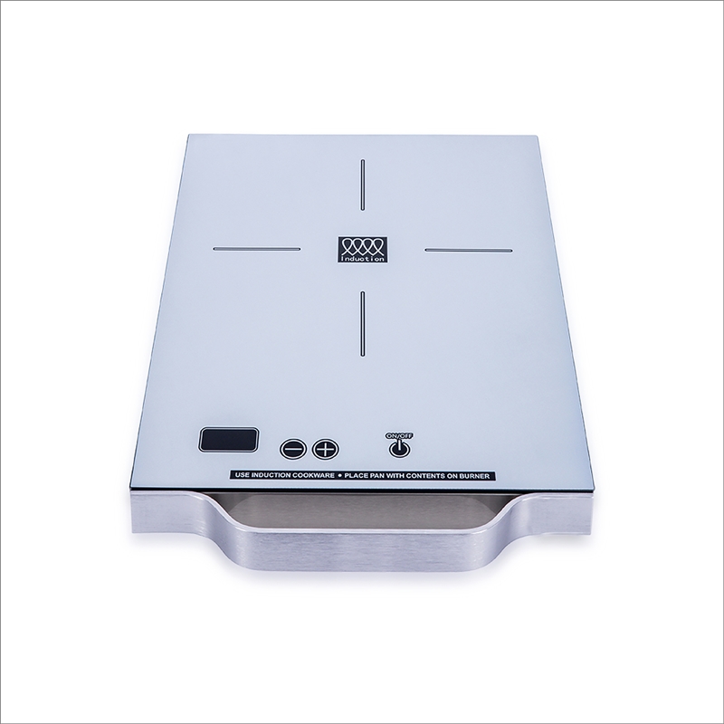 Equator 11inch Portable Single-Burner Induction Cooktop - with Handle in Silver