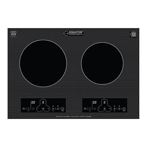 Equator 20&quot Built in/Freestanding 2 Horizontal Burner Induction Cooktop in Black