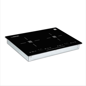 Equator 20&quot Built in/Freestanding 2 Horizontal Burner Induction Cooktop in Black