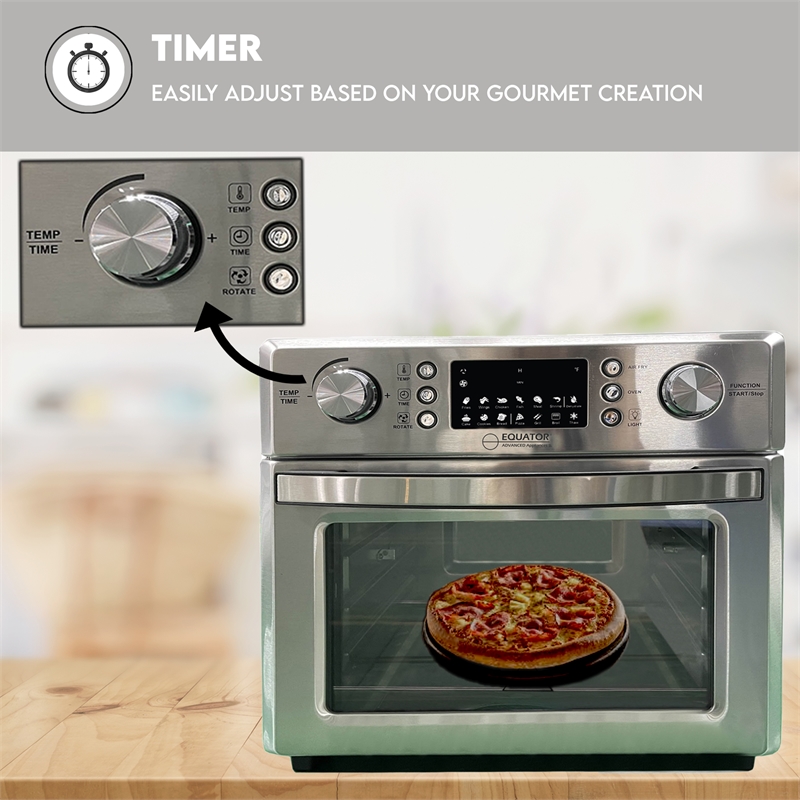 Equator 5-in-1 Air Fryer Convection Oven Pizza Oven Grill and Dehydrator