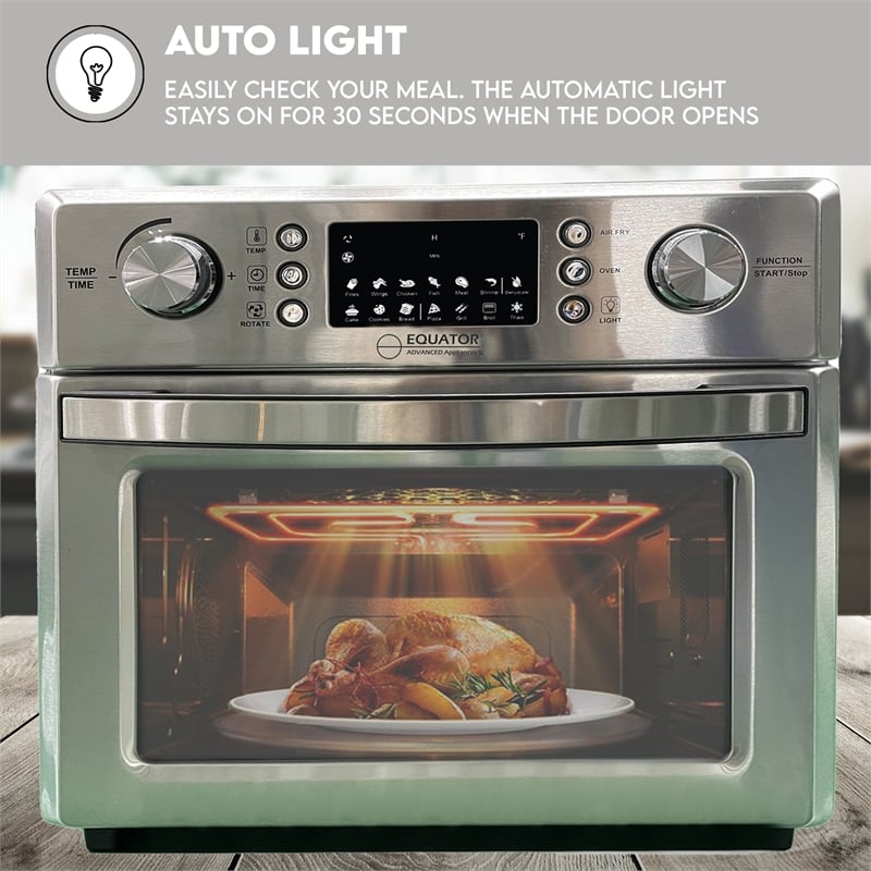Equator 5-in-1 Air Fryer Convection Oven Pizza Oven Grill and Dehydrator