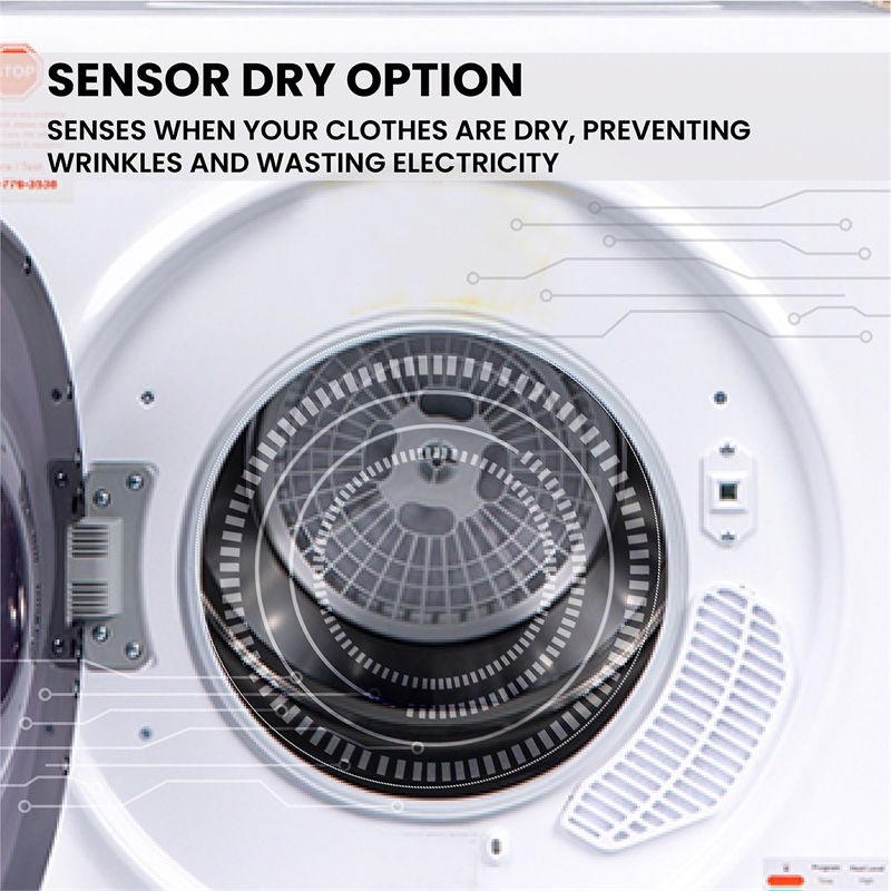 Equator 3.5 cu.ft. 110V Compact Digital Vented Sensor Dryer in White