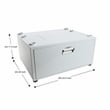 Equator Laundry Pedestal with Drawer in White