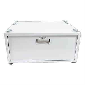 equator laundry pedestal with drawer in white
