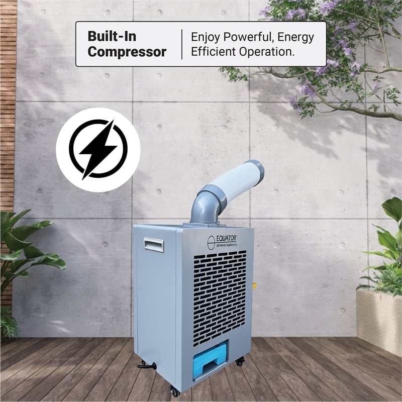 Equator 110V 9000 BTU Outdoor Air Conditioner 3-in-1 Heater/Cooler/Fan w/ Wheels