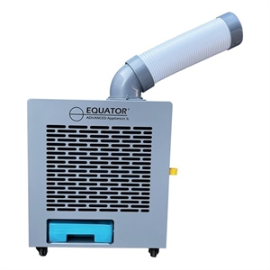 equator 110v 9000 btu outdoor air conditioner 3-in-1 heater/cooler/fan w/ wheels