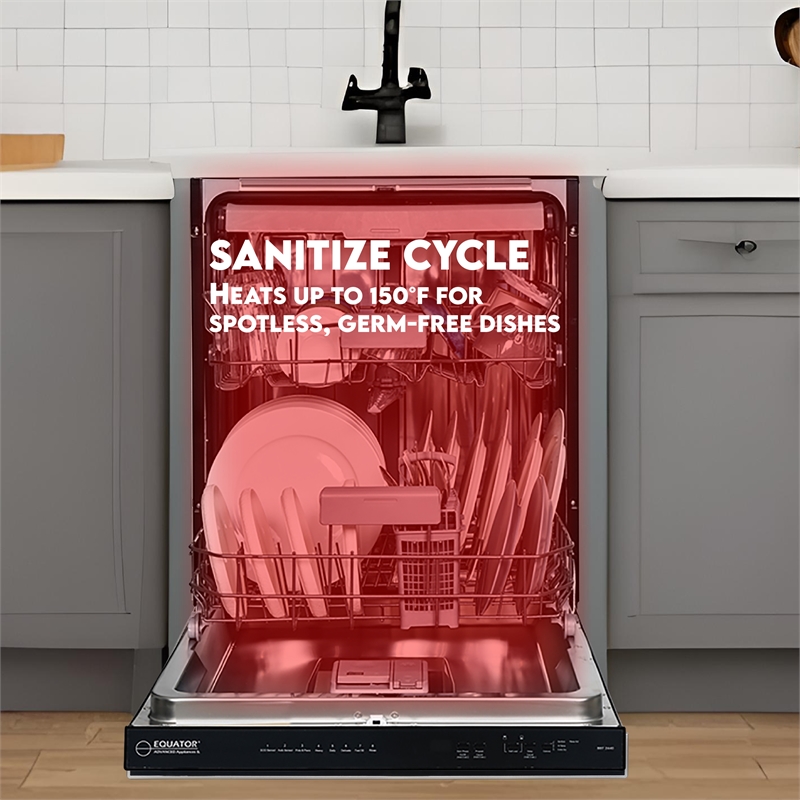 Equator 24 in Dishwasher Top Control 3 Rack 15 place 3.4g QUIET 51 dB 110V EStar