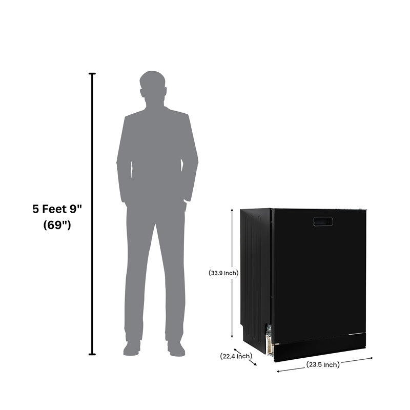Equator 24 in Dishwasher Top Control 3 Rack 15 place 3.4g QUIET 51 dB 110V EStar