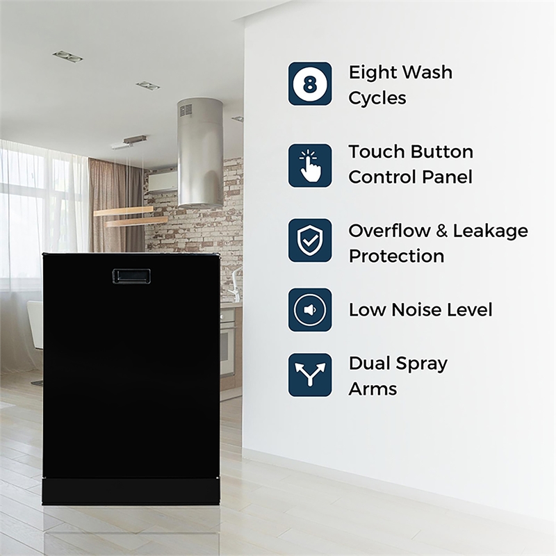 Equator 24 in Dishwasher Top Control 3 Rack 15 place 3.4g QUIET 51 dB 110V EStar
