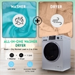 Equator Pet Compact 110V Vented/Ventless 15 lbs Sani Combo Washer Dryer Silver