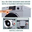 Equator Pet Compact 110V Vented/Ventless 15 lbs Sani Combo Washer Dryer Silver