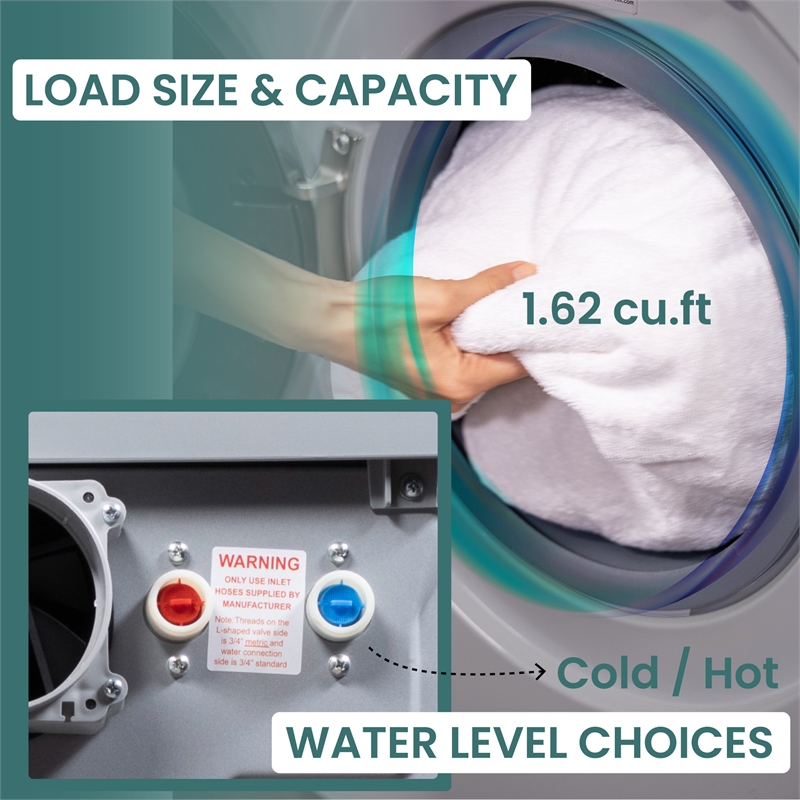 Equator Pet Compact 110V Vented/Ventless 15 lbs Sani Combo Washer Dryer Silver