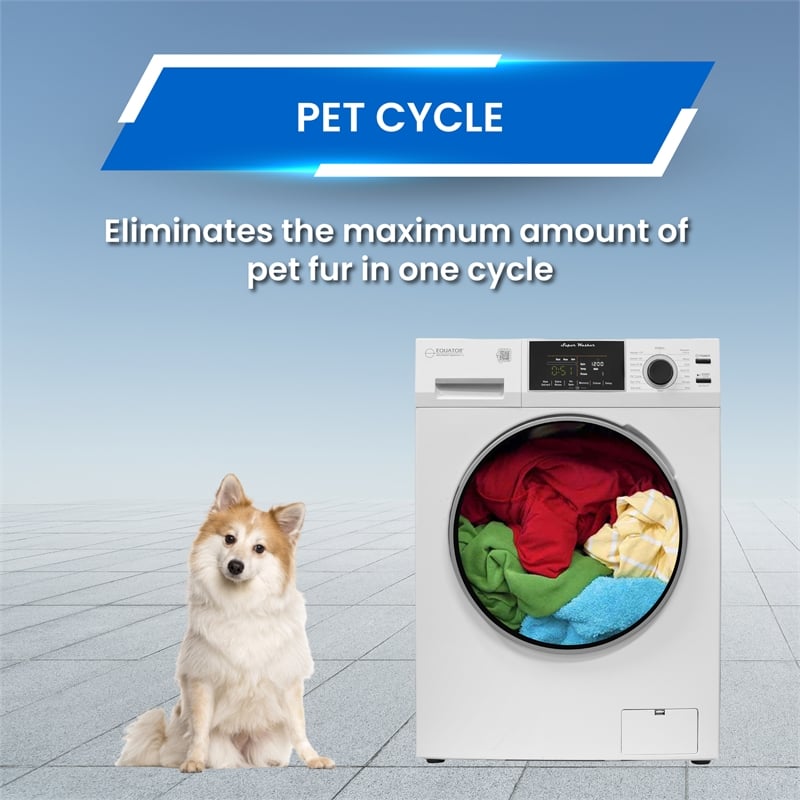 Equator Digital Pet 15 lbs Compact 110V Set Sani Washer+Vented 3.5cf Dryer