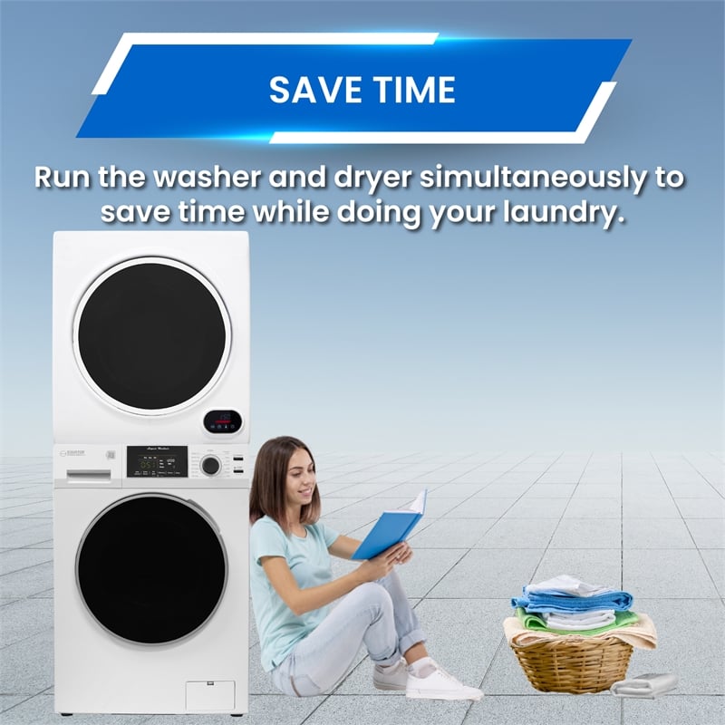 Equator Digital Pet 15 lbs Compact 110V Set Sani Washer+Vented 3.5cf Dryer