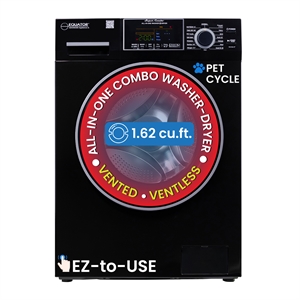Equator Pet Compact 110V Vented/Ventless 15 lbs Sani Combo Washer Dryer in Black