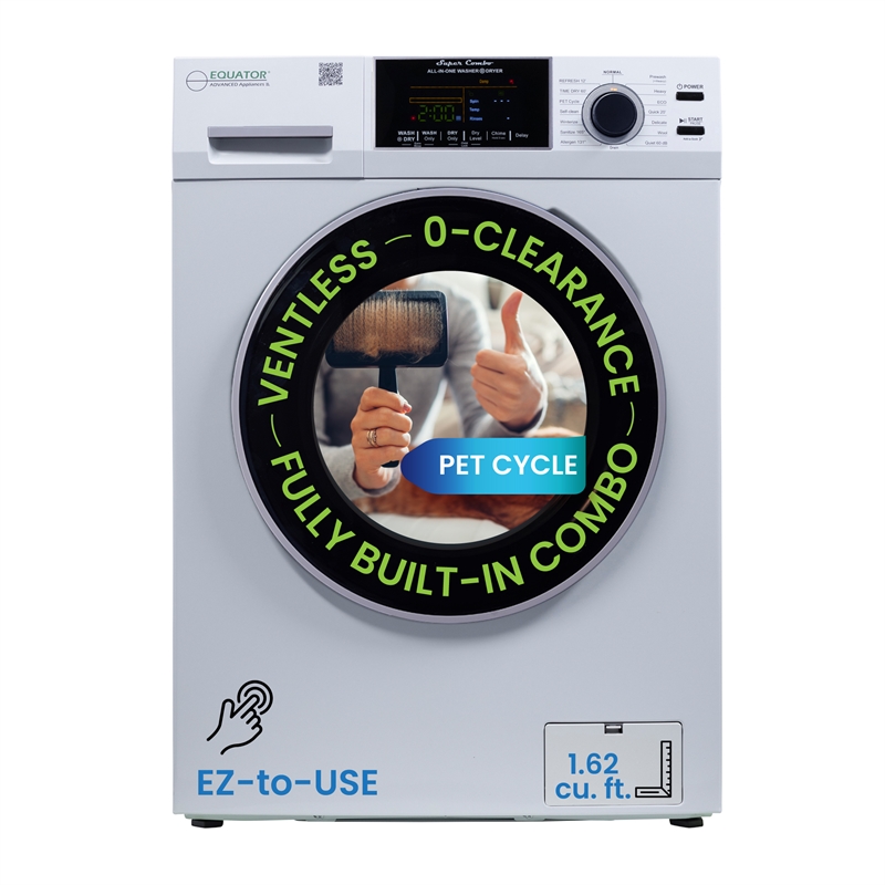 Equator Advanced Appliances 1.62cf Plastic Washer Dryer in White