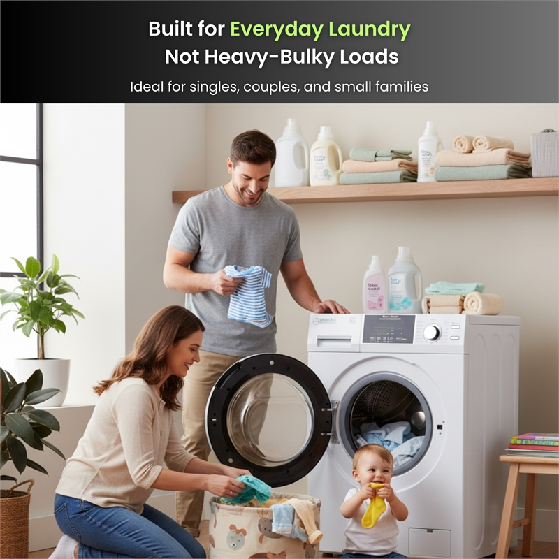 Equator Advanced Appliances 1.62cf Plastic Washer Dryer in White