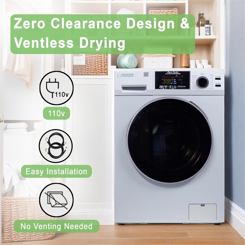 Equator Advanced Appliances 1.62cf Plastic Washer Dryer in White