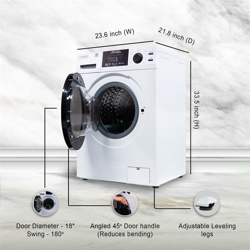 Equator Advanced Appliances 1.62cf Plastic Washer Dryer in White
