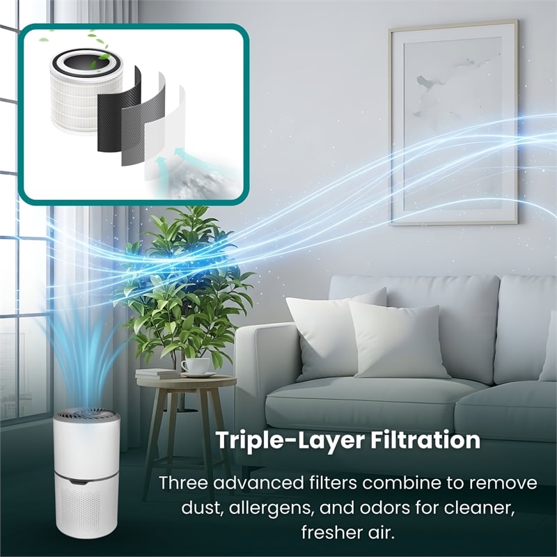 Equator 4.6lbs air purifier and air sterilizer/quiet standing with smoke removal