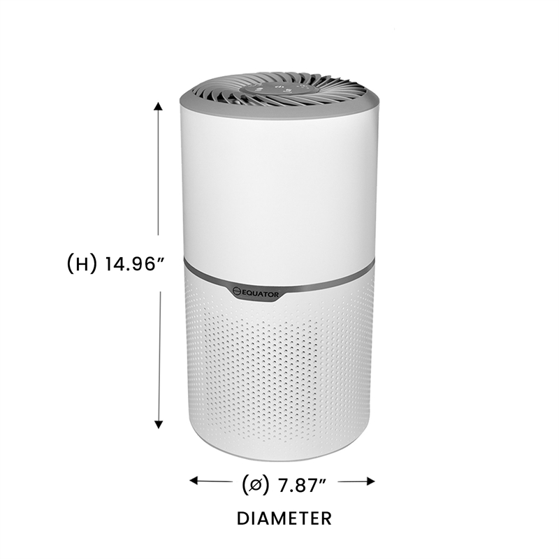 Equator 4.6lbs air purifier and air sterilizer/quiet standing with smoke removal