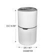 Equator 4.6lbs air purifier and air sterilizer/quiet standing with smoke removal