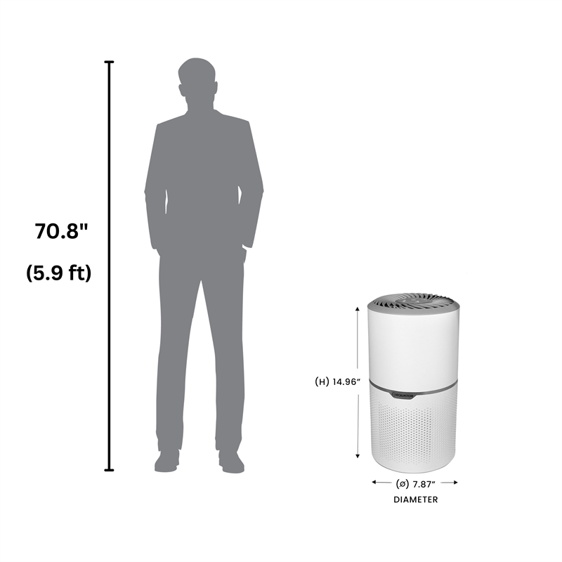 Equator 4.6lbs air purifier and air sterilizer/quiet standing with smoke removal