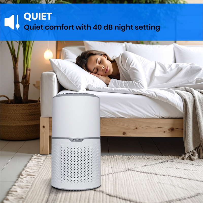Equator 4.6lbs air purifier and air sterilizer/quiet standing with smoke removal