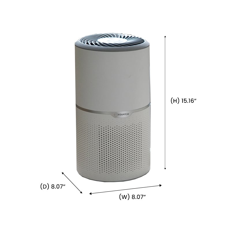 Equator 4.6lbs air purifier and air sterilizer/quiet standing with smoke removal