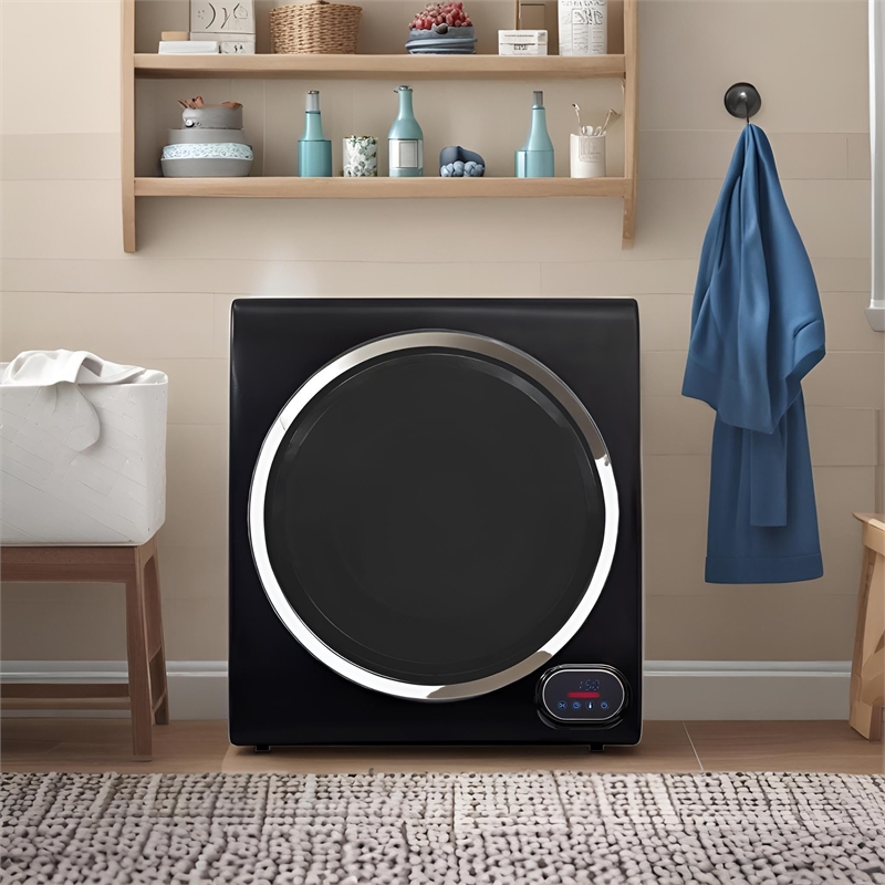 Equator 3.5 cu.ft. Compact Short Dryer with Digital Controls in Black