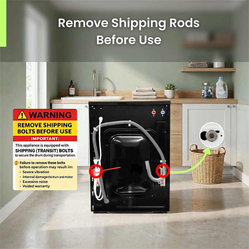 Equator 1.6 cu.ft./15 lbs Black 110V Front load Washer 15 programs + Pet Cycle