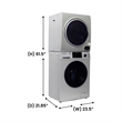 Equator 110V 1.6 cf Washer & 110V 3.5cf Vented Digital Sensor Dryer in Silver