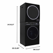 Equator 110V 1.6 cf Washer & 110V 3.5cf Vented Digital Sensor Dryer in Black
