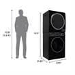 Equator 110V 1.6 cf Washer & 110V 3.5cf Vented Digital Sensor Dryer in Black