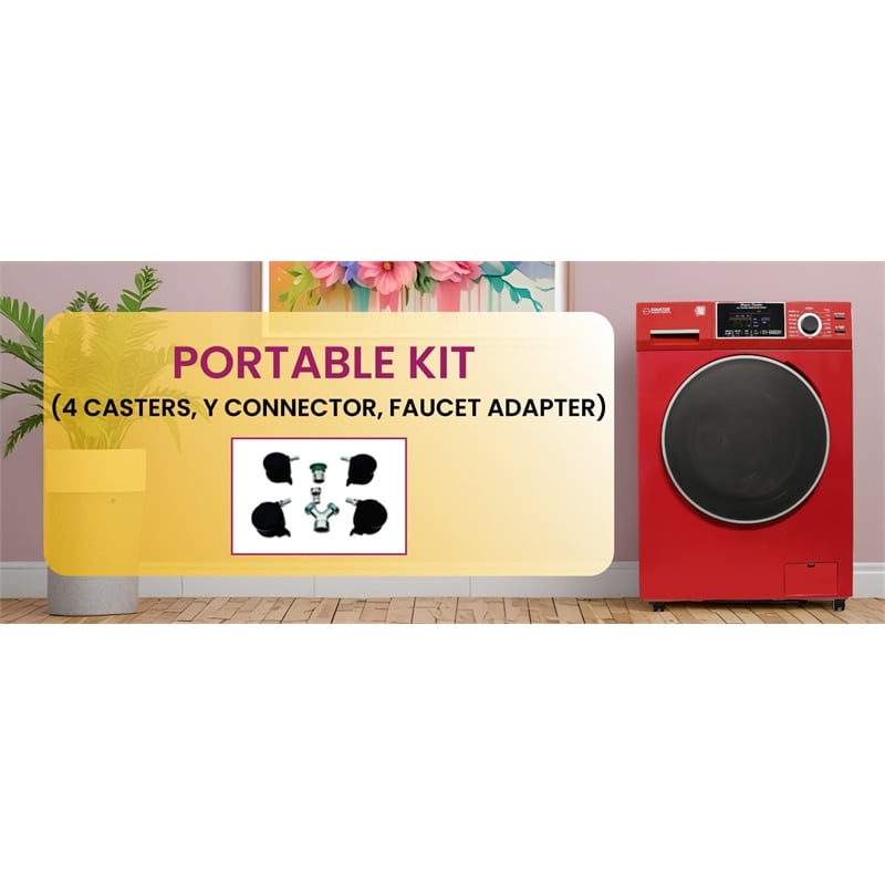 Equator All-in-One Washer Dryer VENTLESS/VENTED PET 1.62cf+Portability Kit