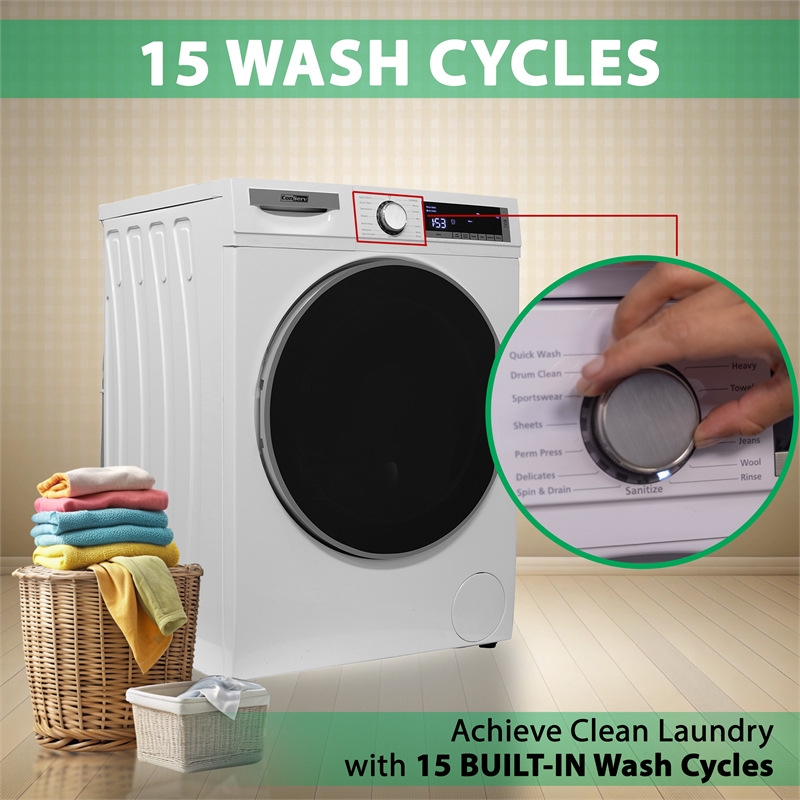 ConServ Washer 2.2cf AUTOSENSE 1400 RPM 15 programs Sanitize LED Display 120V