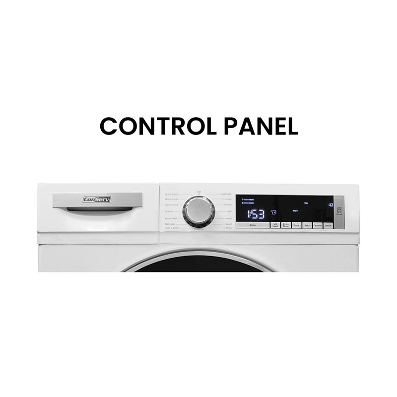 ConServ Washer 2.2cf AUTOSENSE 1400 RPM 15 programs Sanitize LED Display 120V